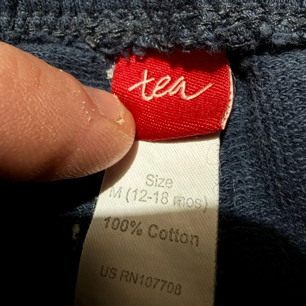 Tea collection 100% cotton 12-18 month bottom in a grayish blue color fun